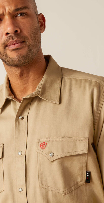 FR Solid Classic Fit Snap Work Shirt 01